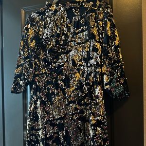 ASOS Black and Gold Sequin Dress